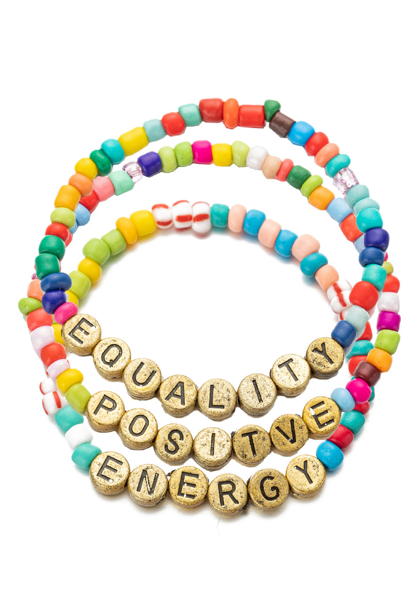 Equality | Positive | Energy - Bracelet Set