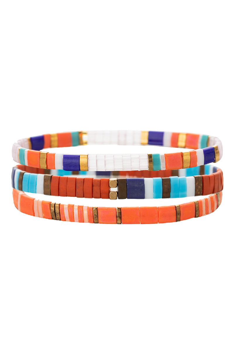 Mutlicolor Enamel Stretch Band Bracelet