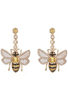 Bumble Bee CZ Dangle Earrings