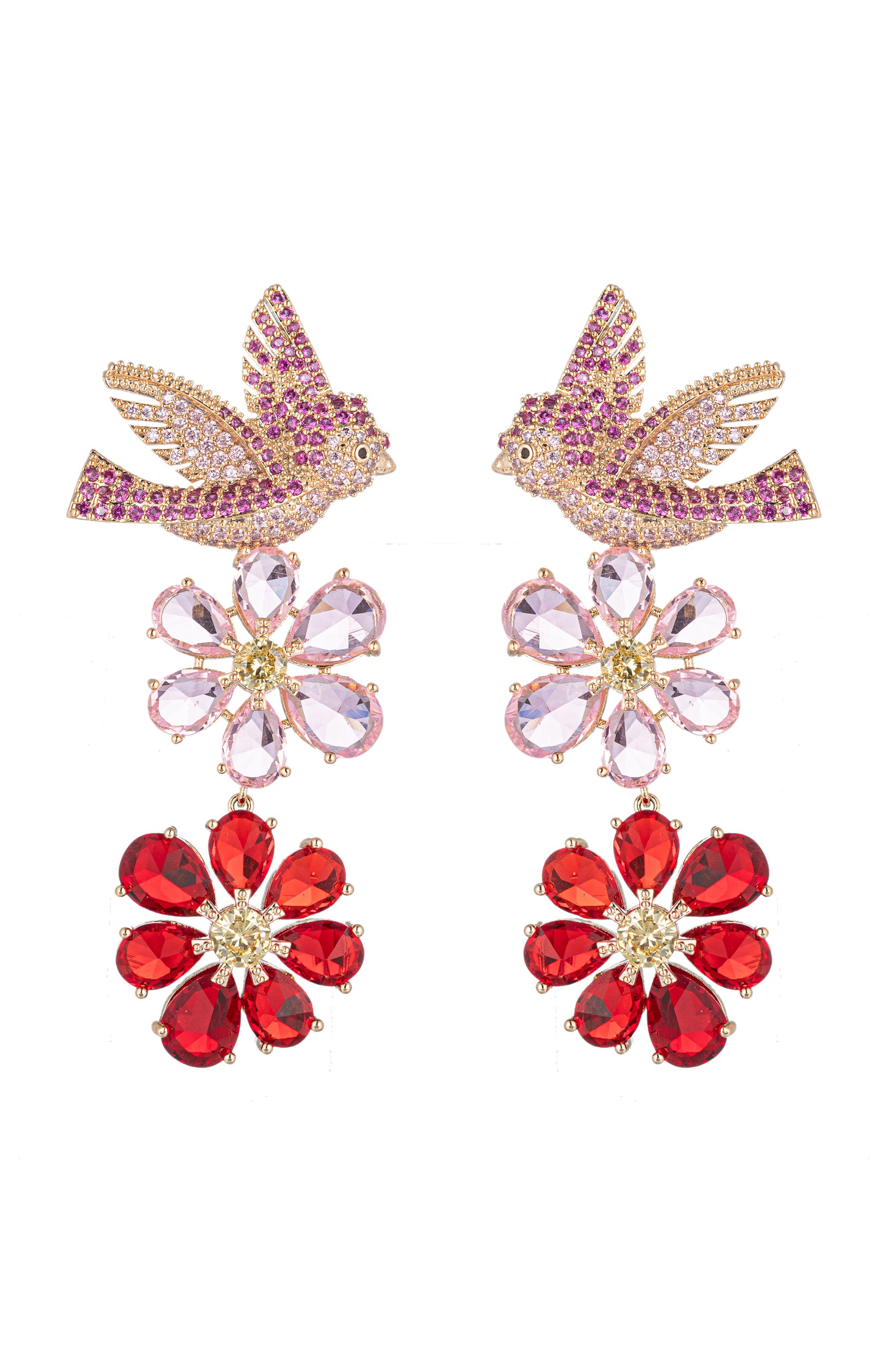 Bird statement earrings sale