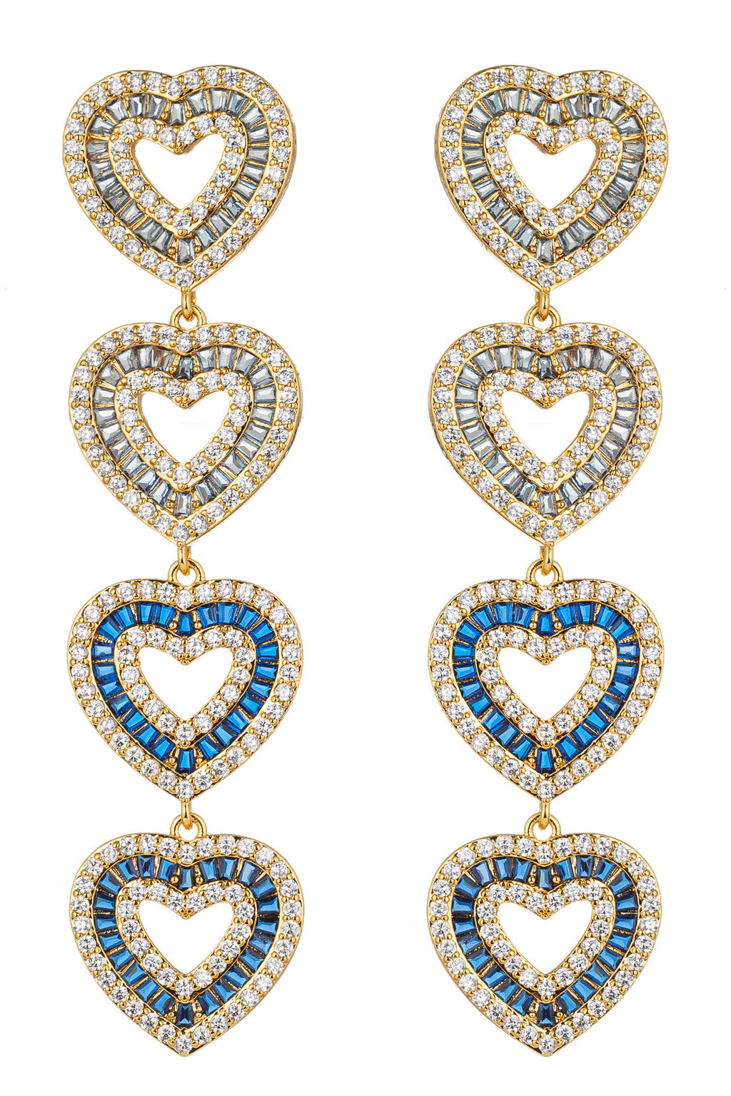 Willow Hearts Cubic Zirconia Dangle Earrings: Elegance Meets Romance.