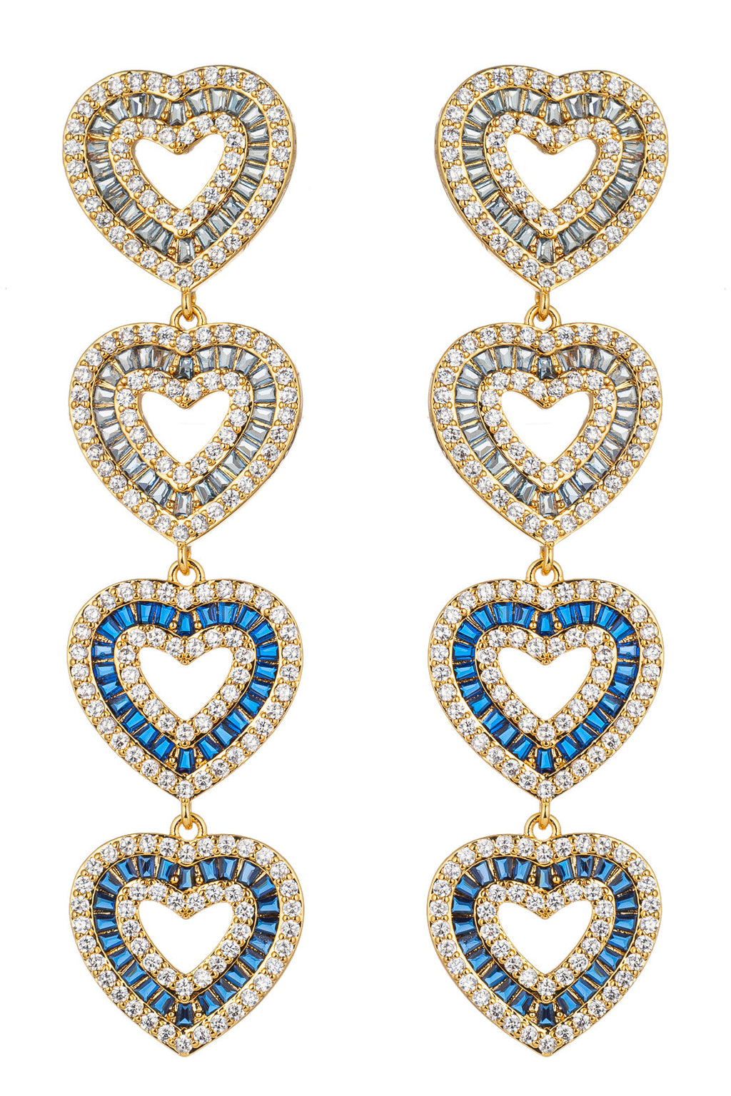 Willow Hearts Cubic Zirconia Dangle Earrings: Elegance Meets Romance.