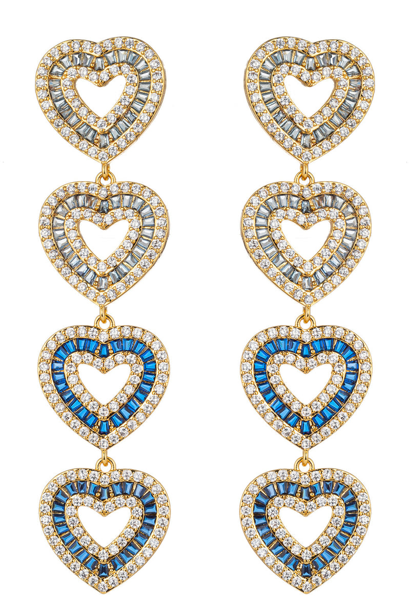 Willow Hearts Cubic Zirconia Dangle Earrings: Elegance Meets Romance.