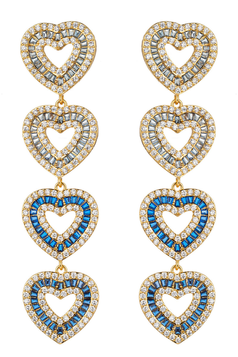 Willow Hearts Cubic Zirconia Dangle Earrings: Elegance Meets Romance.