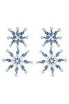 Blue Snowflake Cubic Zirconia Earrings: Winter's Beauty Adorns Your Ears.