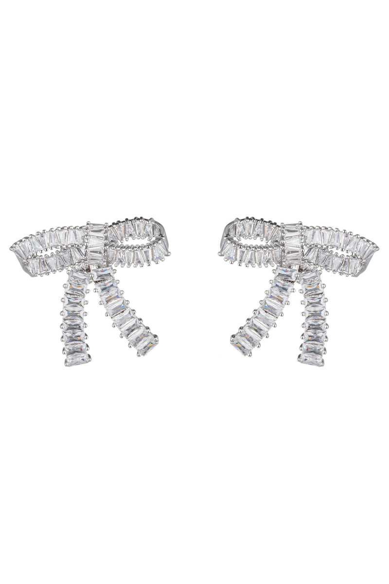 Le Bow Cubic Zirconia Stud Earrings: A Touch of Elegance for Every Occasion.