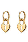 Louise Golden Lock Huggie Earring: A Glamorous Key to Your Style.