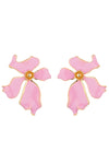 Parisa Pink Enamel Floral Earrings: Blossoming Beauty in Every Petal.