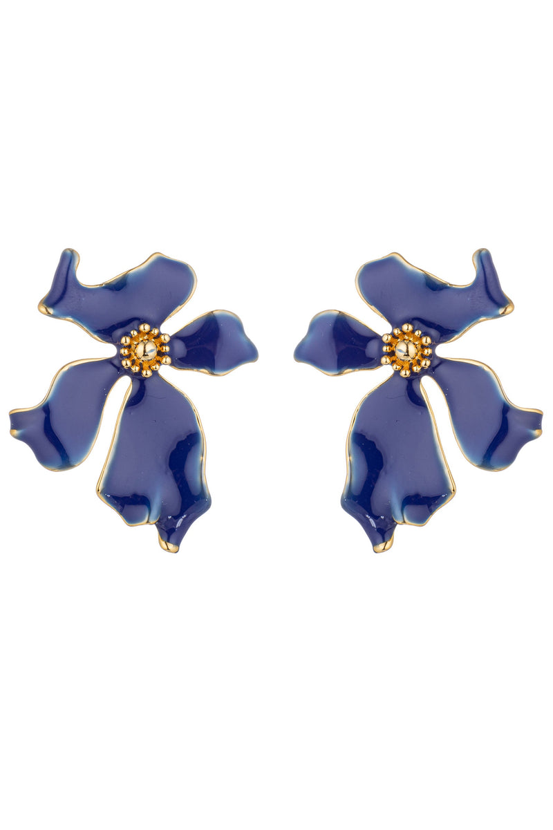 Olivia Blue Flower Earring