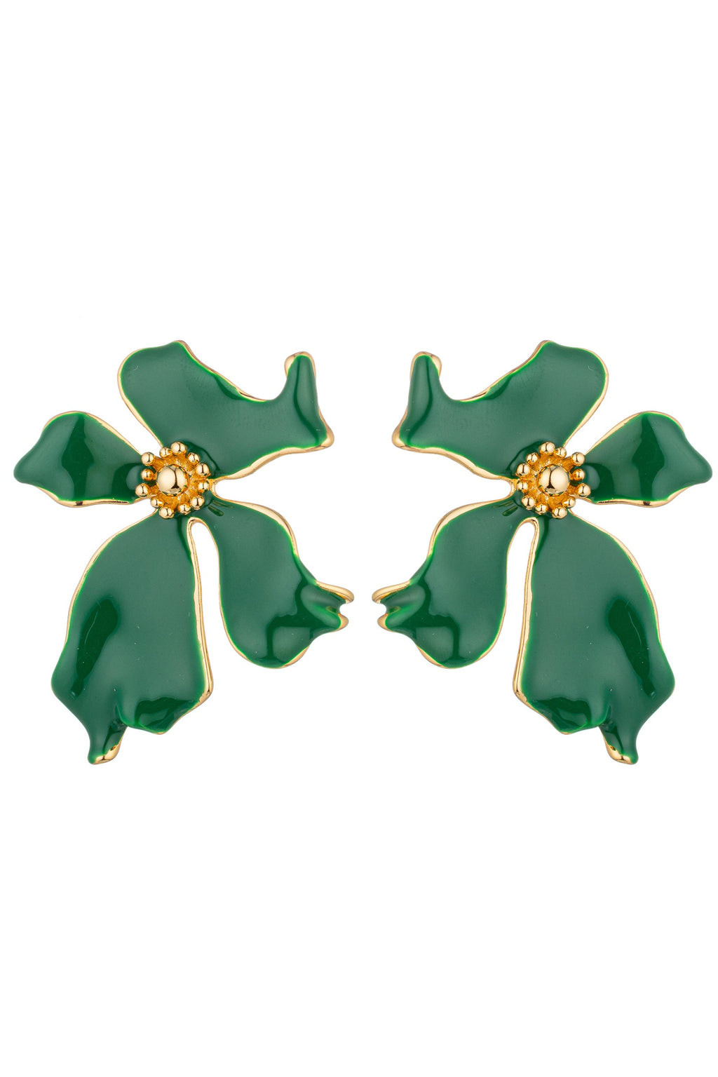 Olivia Green Flower Earring