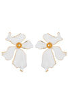 Olivia White Flower Earring