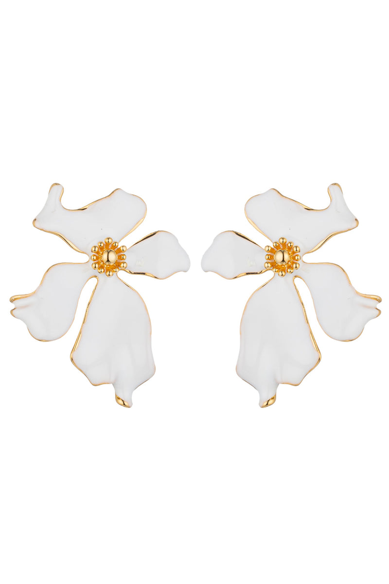Olivia White Flower Earring