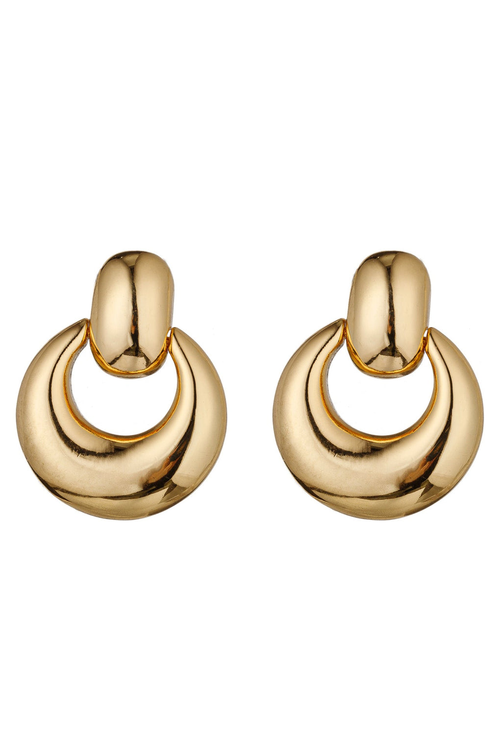 Neda Gold Drop Earrings: Glistening Elegance with a Touch of Luxury.