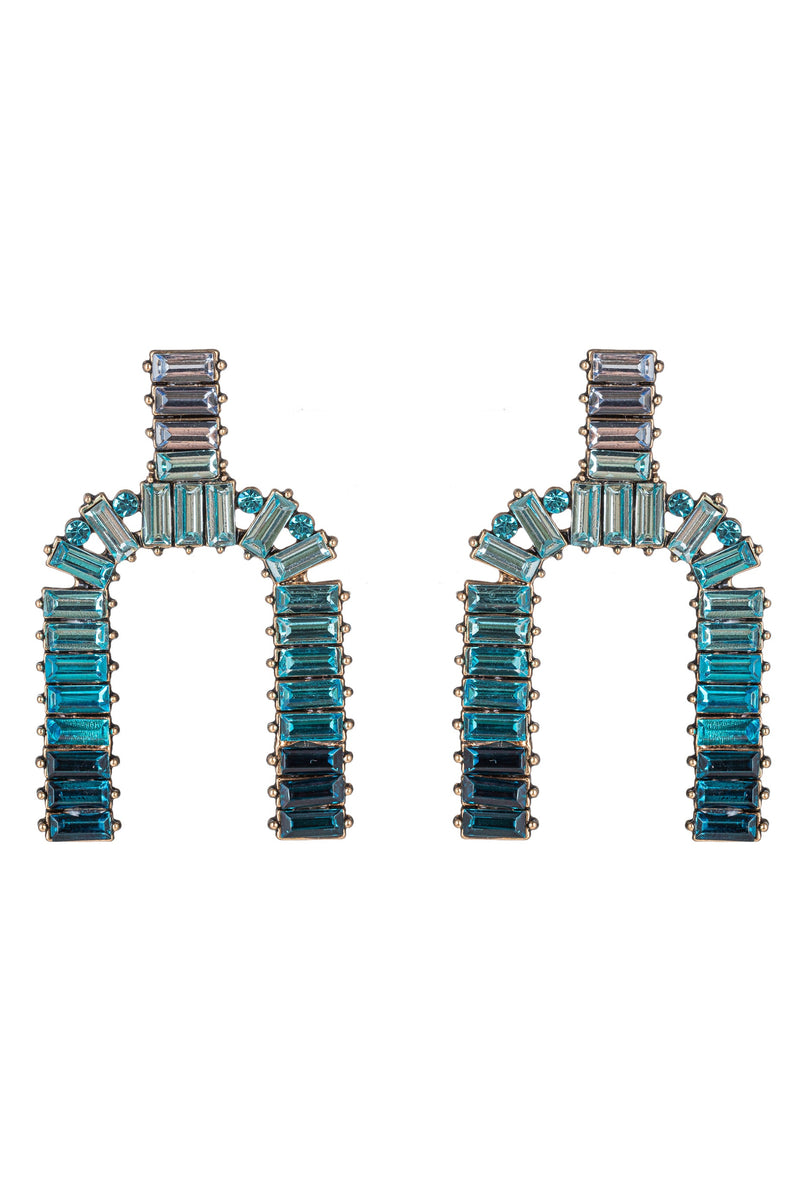 Grace Teal Dangle Earrings: Dive into Elegance with Ocean-Inspired Glamour.
