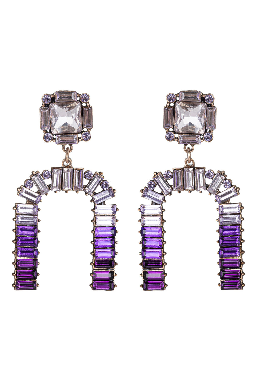 Grace Purple Dangle Earrings: Swing into Sophisticated Style.