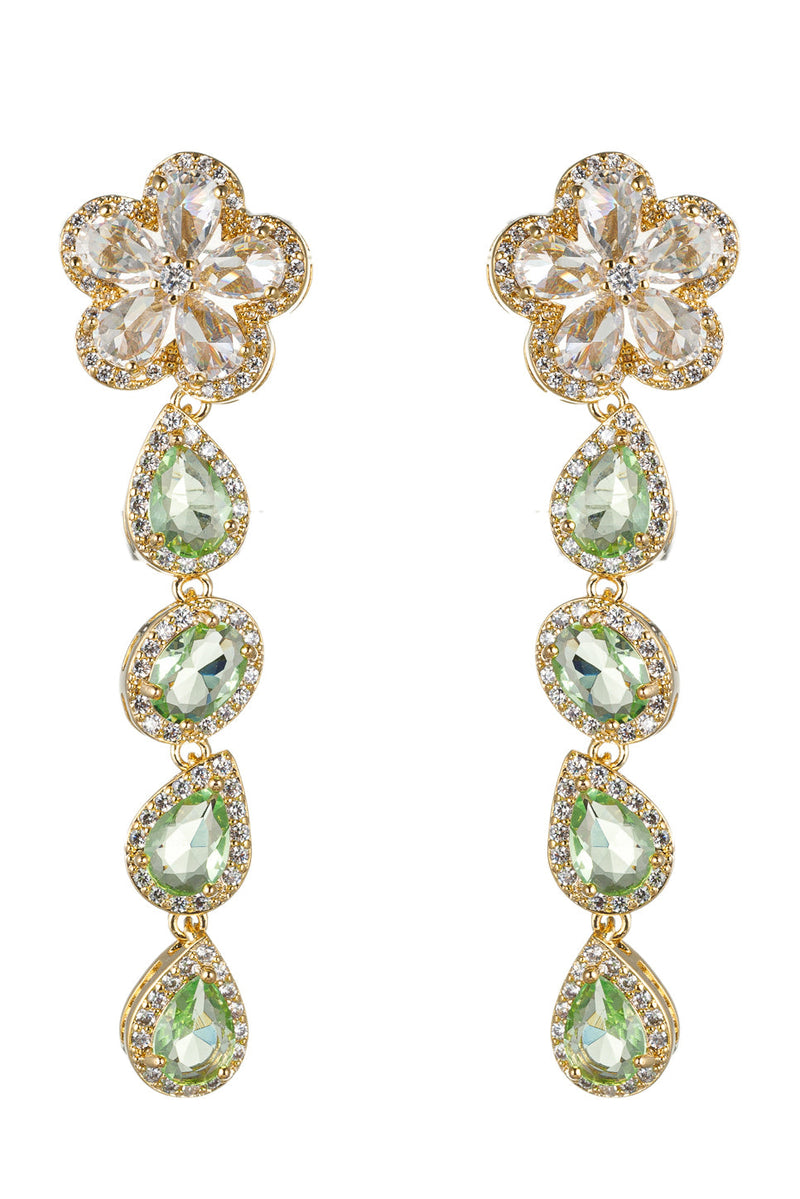 Leila 18K Gold Plated CZ Drop Earring