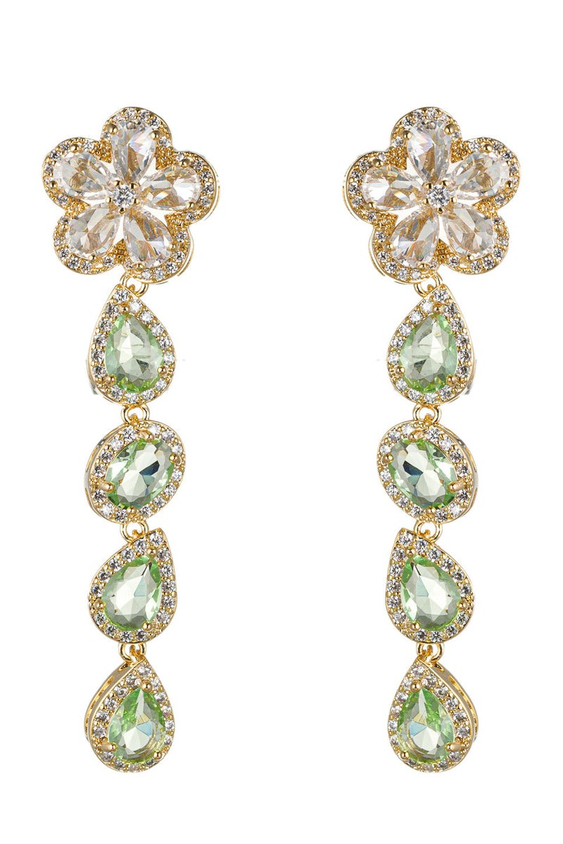 Leila 18K Gold Plated CZ Drop Earring