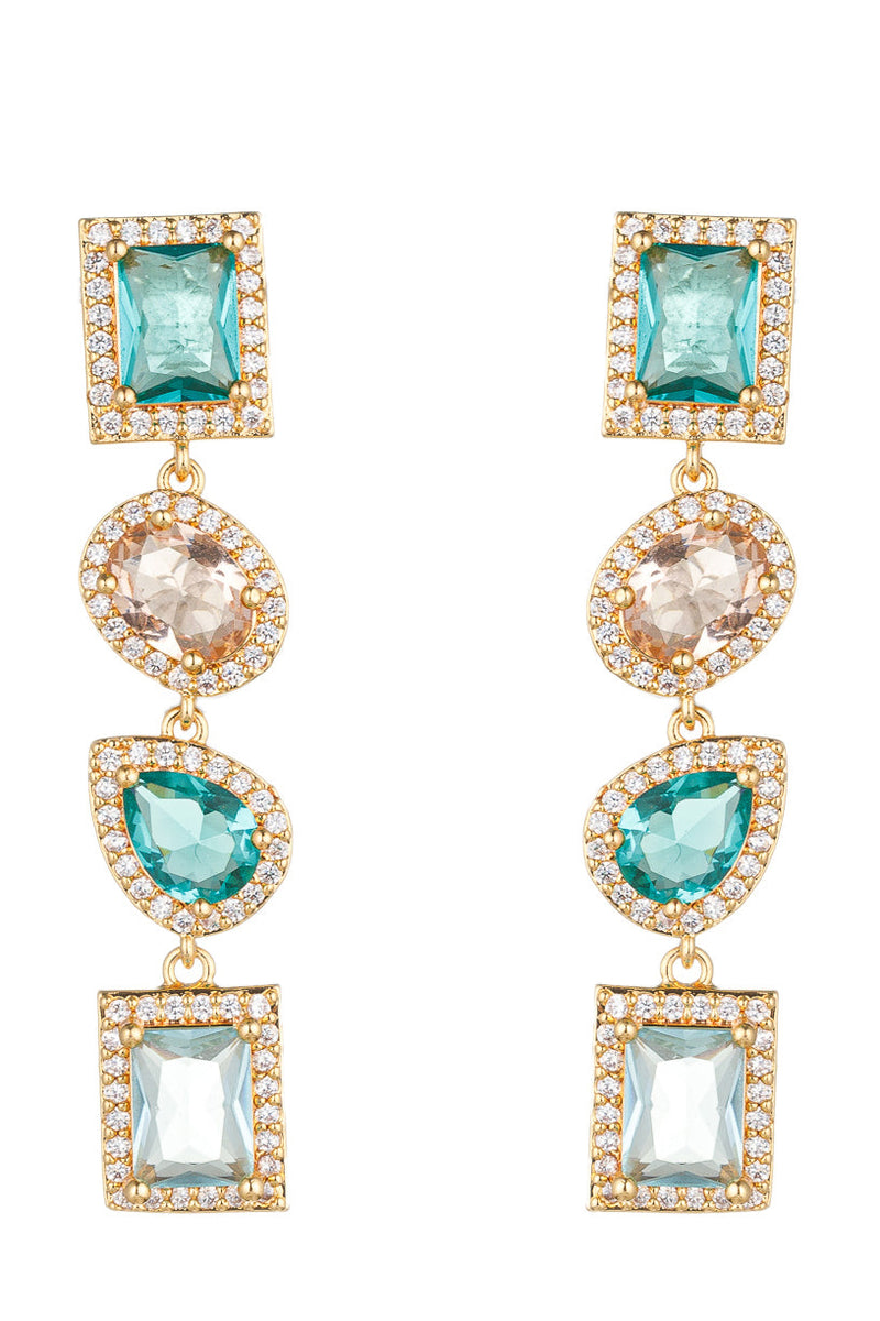 Nazanin 18K Gold Plated CZ Drop Earring