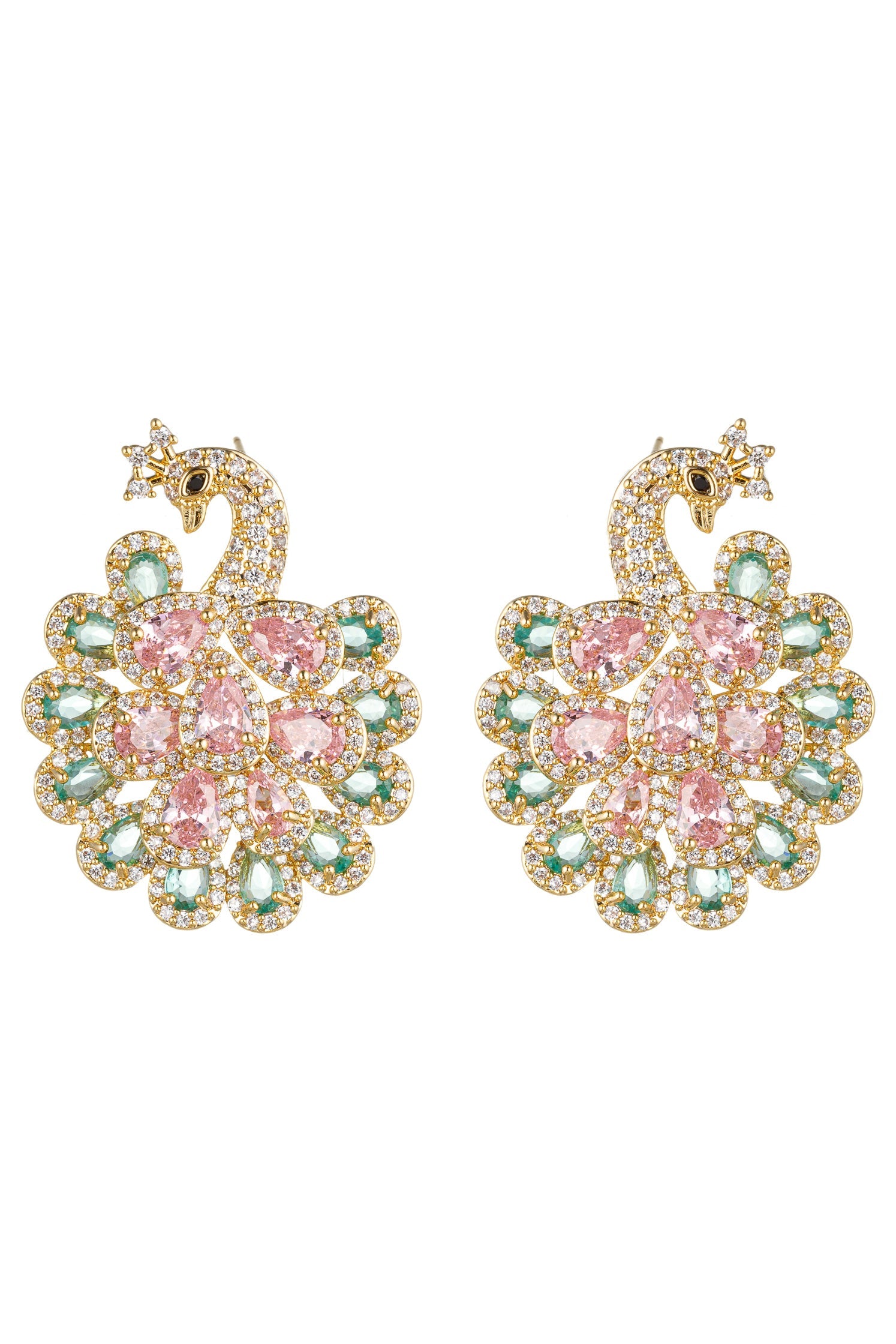 Niloufar Peacock 18K Gold Plated CZ Drop Earring