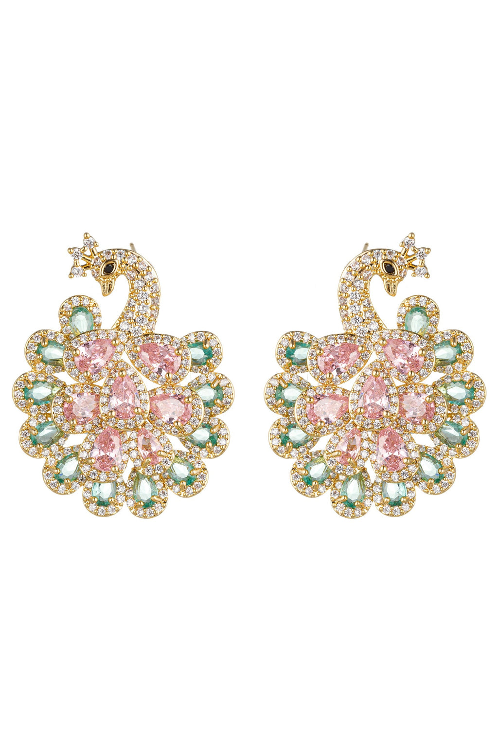 Niloufar Peacock 18K Gold Plated CZ Drop Earring