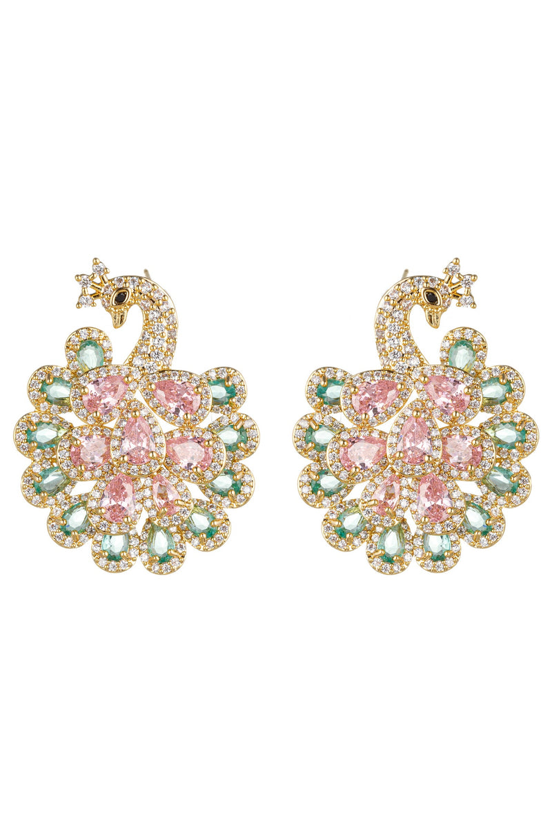 Niloufar Peacock 18K Gold Plated CZ Drop Earring