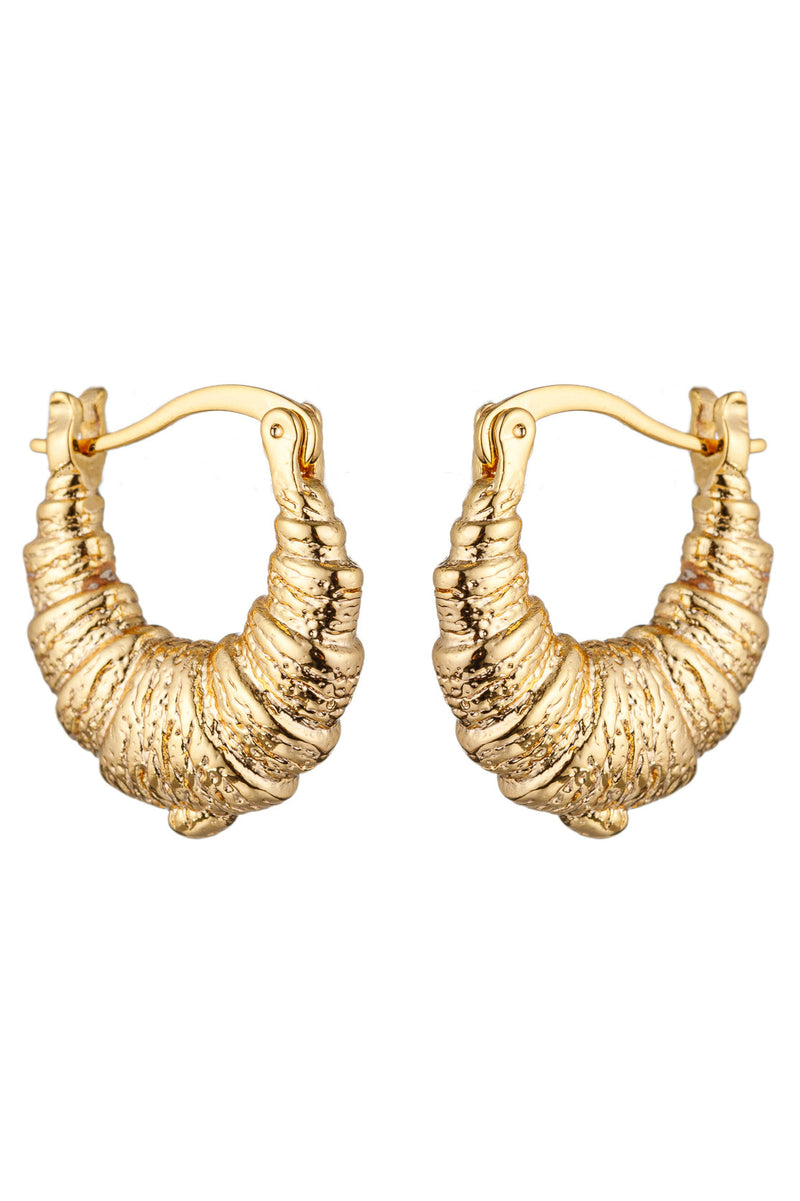  Croissant 18K Gold Plated Earrings
