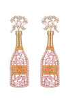 Pop Rose Champagne 18K Gold Plated Drop Earrings