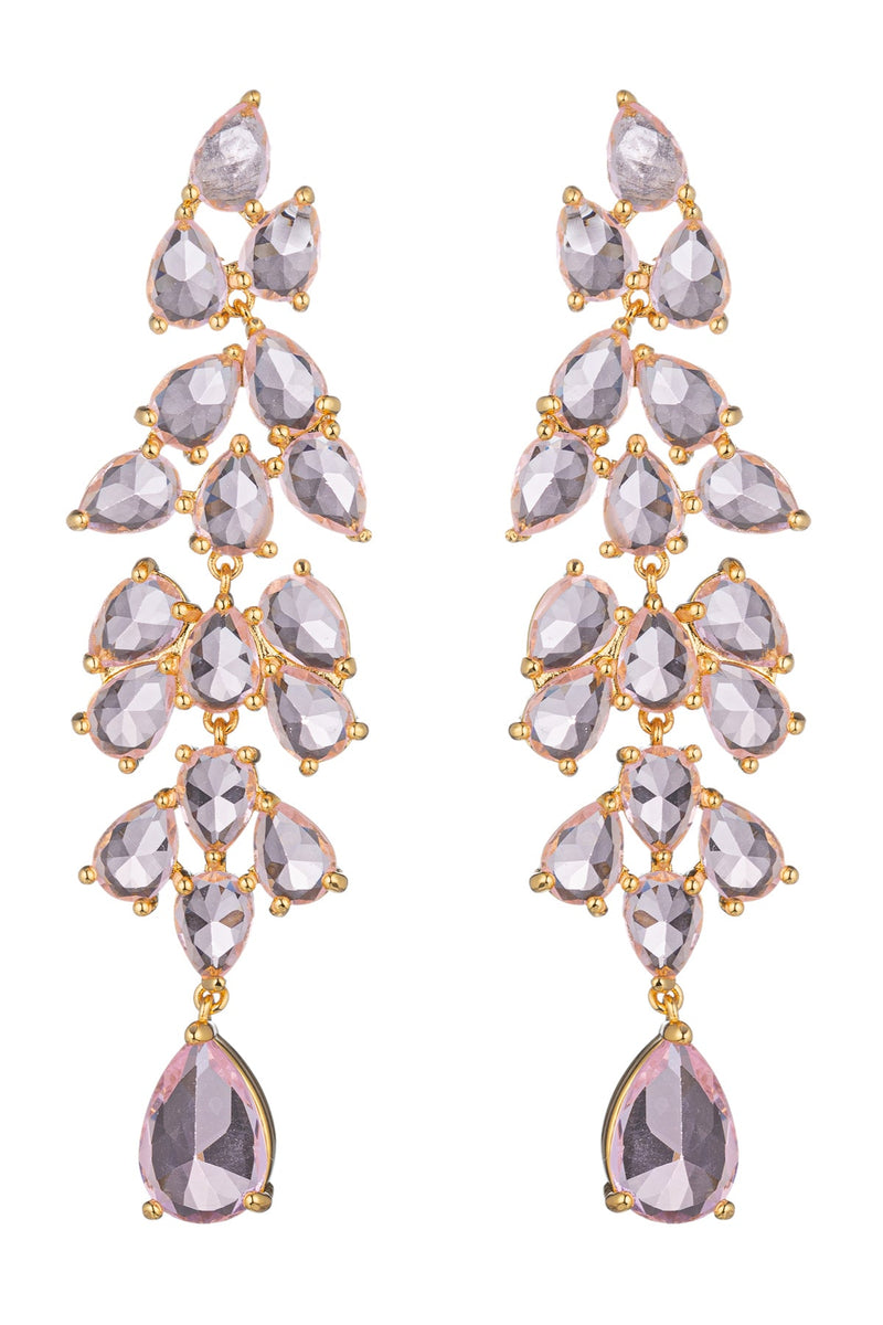 Alice Radiant Purple Cubic Zirconia Dangle Earrings