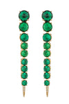Harper Green Cubic Zirconia Drop Earrings