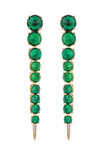 Harper Green Cubic Zirconia Drop Earrings