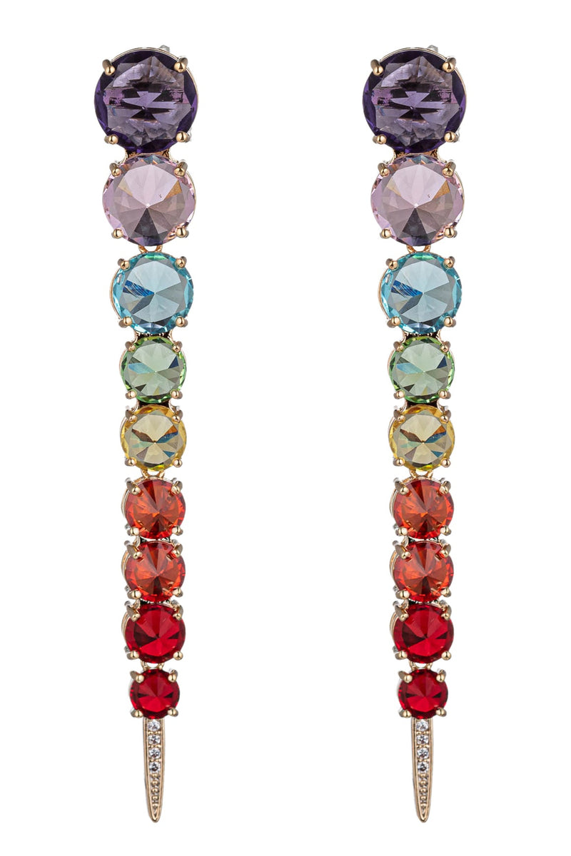 Harper's Enchanted Green Cubic Zirconia Drop Earrings