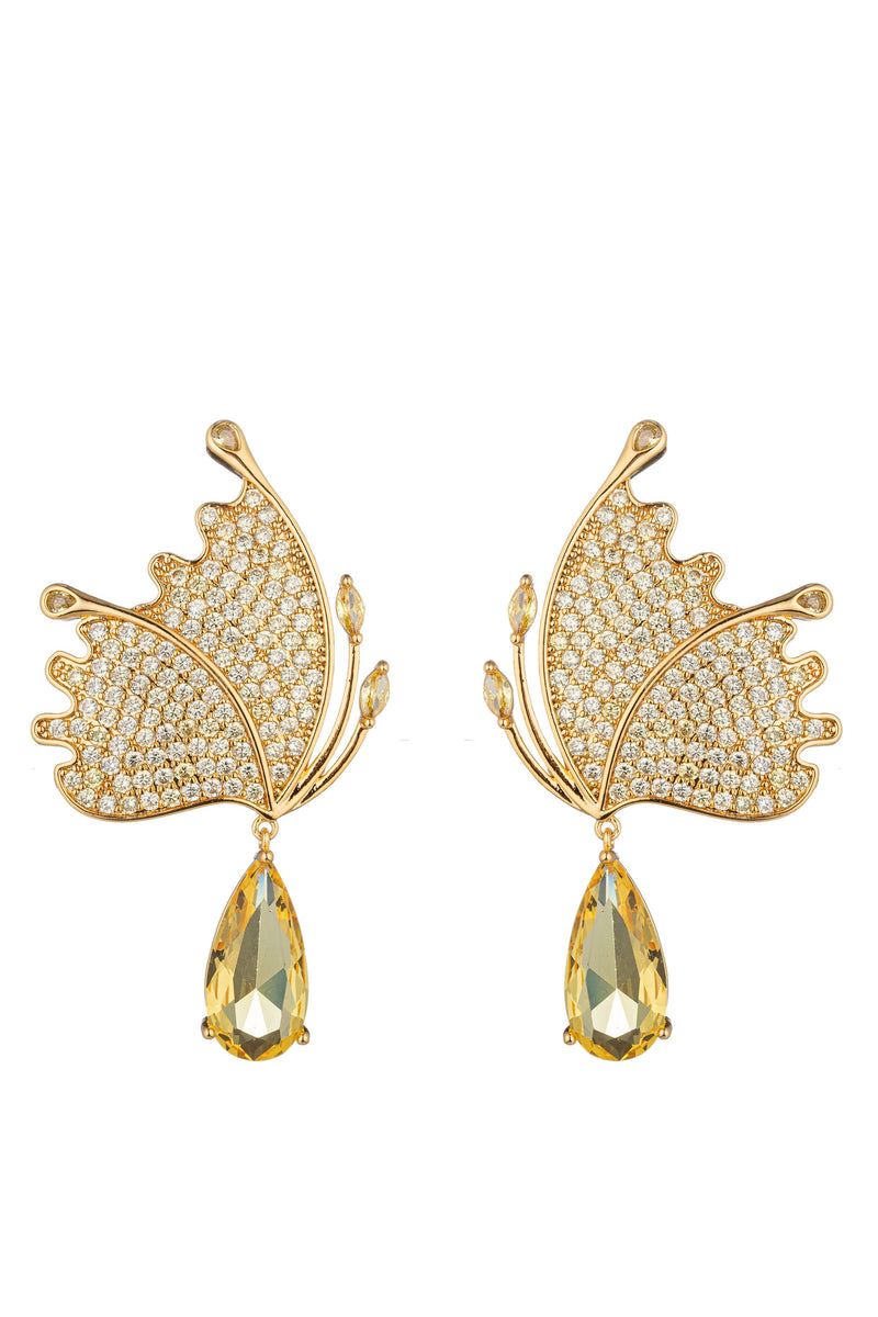 Millie 18K Gold Dangle Earrings with Sparkling Cubic Zirconia