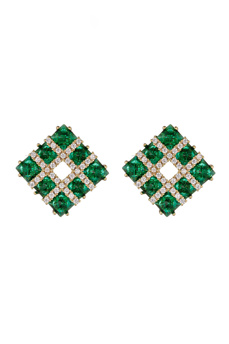 Abigail Green Cubic Zirconia Stud Earring