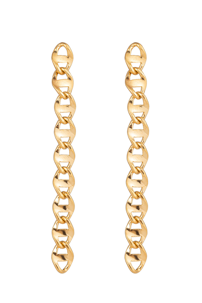 24K gold plated dangle earrings.