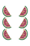 Watermelon CZ Drop Earrings