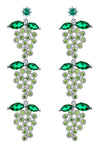 Green Grape CZ Drop Earrings