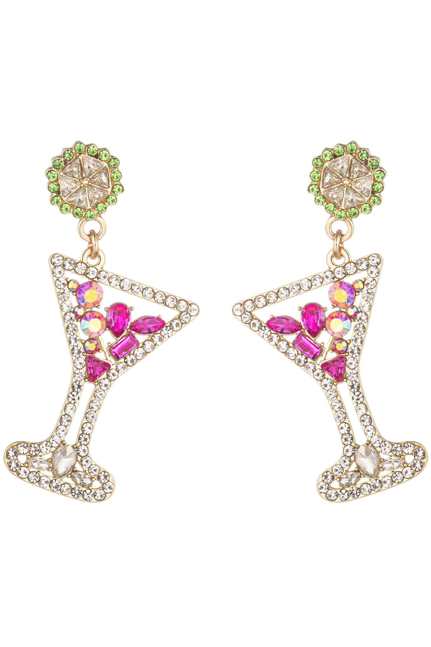 Cosmo 18K Gold Plated CZ Drop Earrings