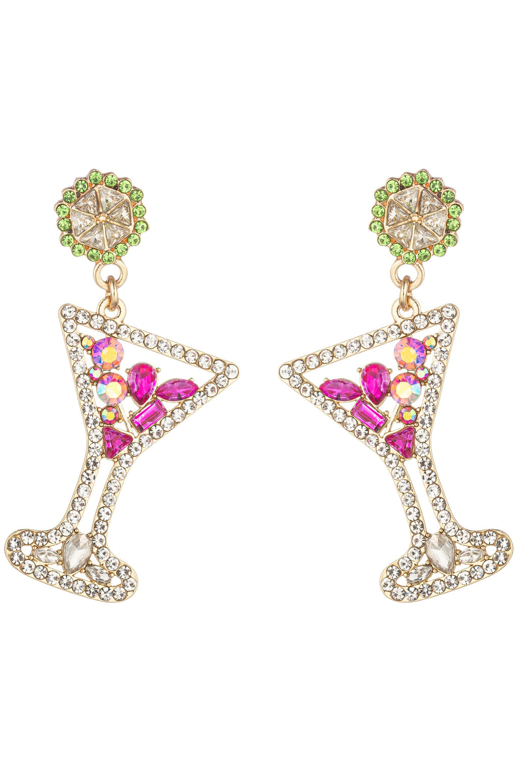 Cosmo 18K Gold Plated CZ Drop Earrings