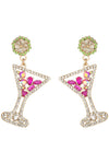 Cosmo 18K Gold Plated CZ Drop Earrings