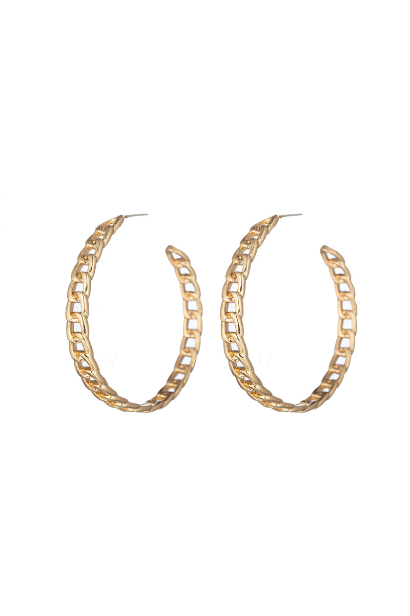 Gold tone titanium mini loop earrings.