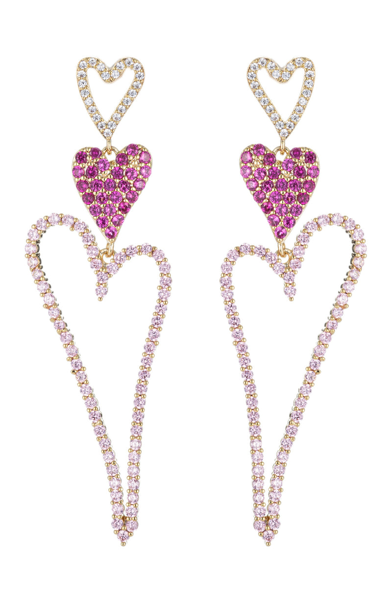 Dani CZ Heart Earrings