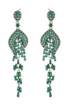 Unveil elegance with these cubic zirconia earrings, featuring a captivating green drop design.