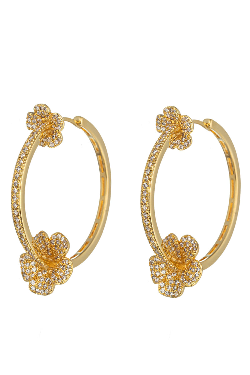Andela Golden Flower CZ Earring