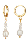 Graceful Glamour: Elizabeth Shell Pearl Drop Earrings, a symbol of elegance.