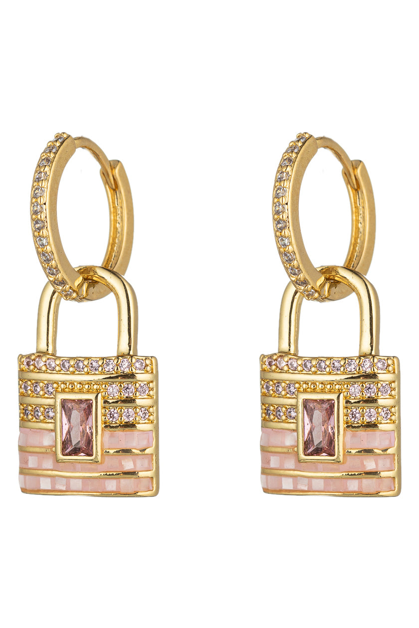 Unlock Elegance: Key to the Lock CZ Earrings for a touch of sophistication