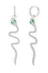 Sybill CZ Snake Earrings