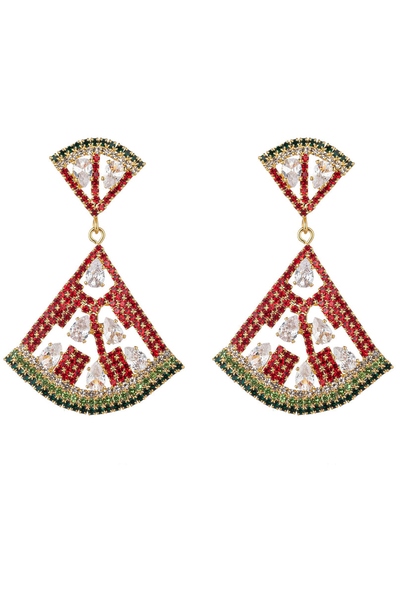 Elevate your elegance with Ella's Hot Pink Cubic Zirconia Dangle Earrings.