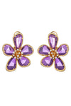 Kolab Purple Flower Earrings