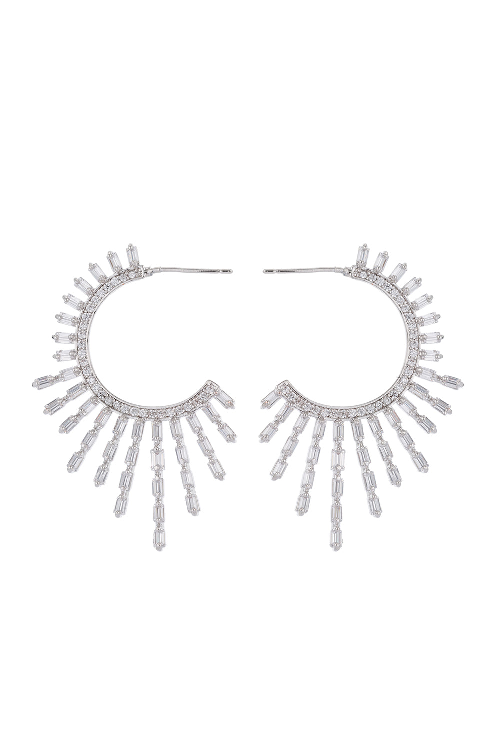 Avah CZ Crystal Loop Drop Earring