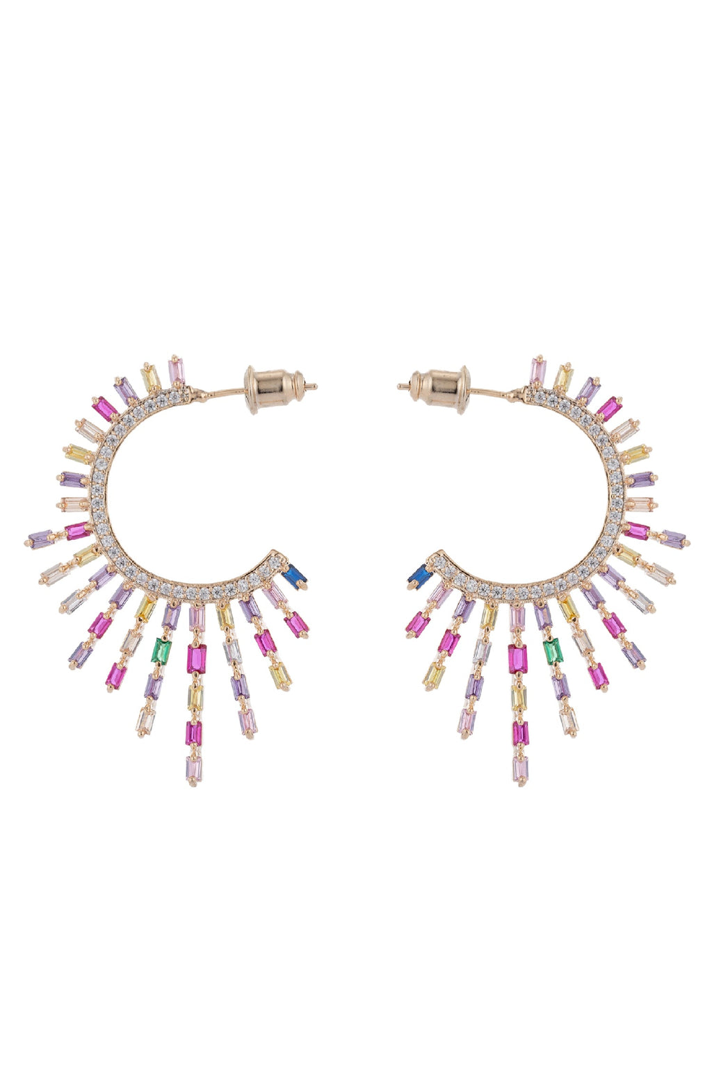 18K Gold Plated Multicolor Drop Earrings